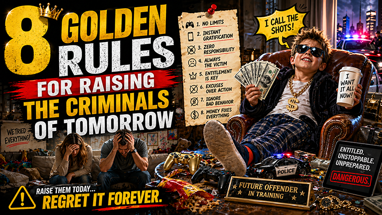8 golder rules for raising the criminals of tomorrow!