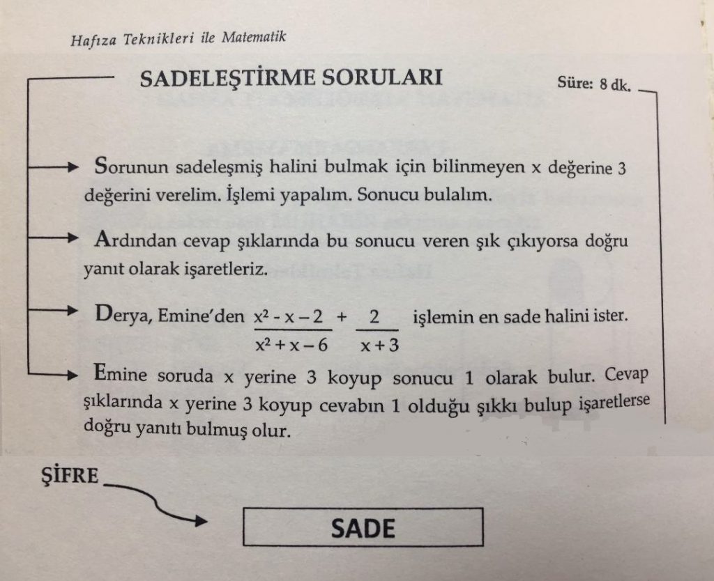 Hafıza Teknikleriyle Matematik- Örnek 2