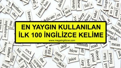 En Çok Kullanılan 100 ingilizce kelime