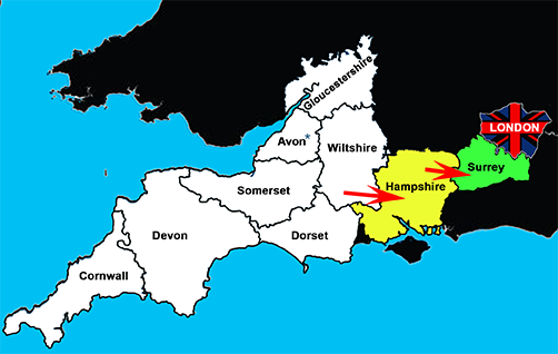 uk - south west counties