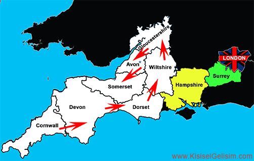 cornwell, devon, dorset, wiltshire,avon, glucestershire, avon, somerset