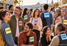 Kalabalıkta kişisel gelişim etiketleri