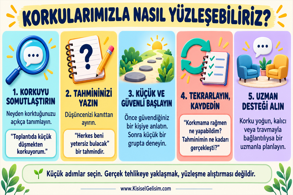 Korkularla yüzleşmenin beş adımı