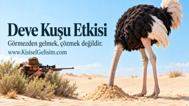 deve kuşu ve avcı